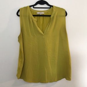 LOFT mustard yellow blouse